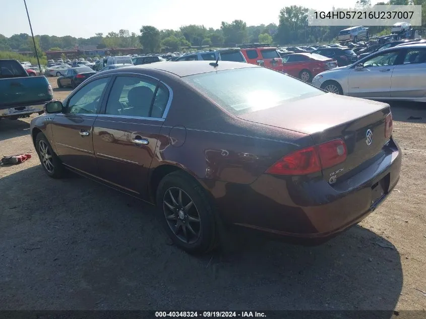 2006 Buick Lucerne Cxl VIN: 1G4HD57216U237007 Lot: 40348324