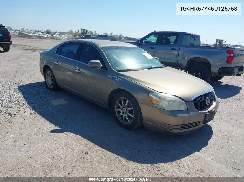 2006 Buick Lucerne Cxl VIN: 1G4HR57Y46U125758 Lot: 40391879