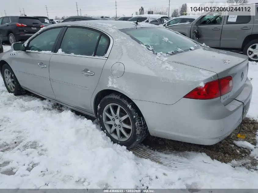 1G4HD57206U244112 2006 Buick Lucerne Cxl