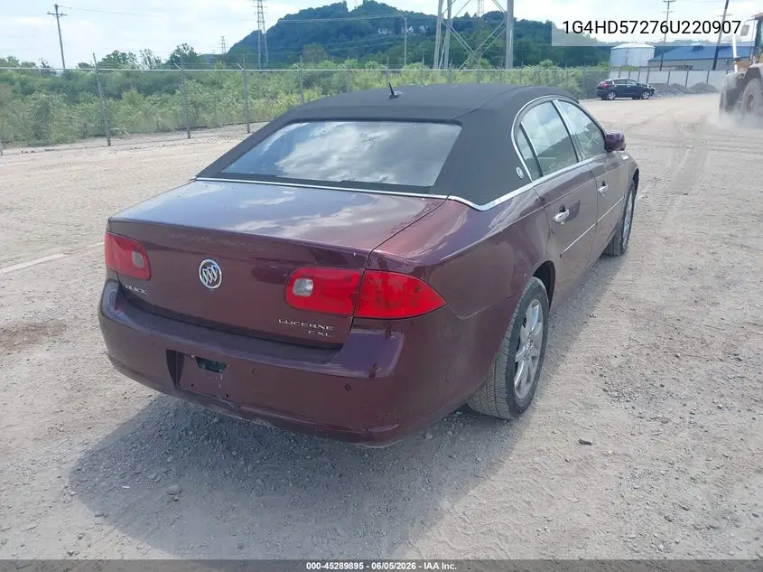 2006 Buick Lucerne Cxl VIN: 1G4HD57276U220907 Lot: 45289895