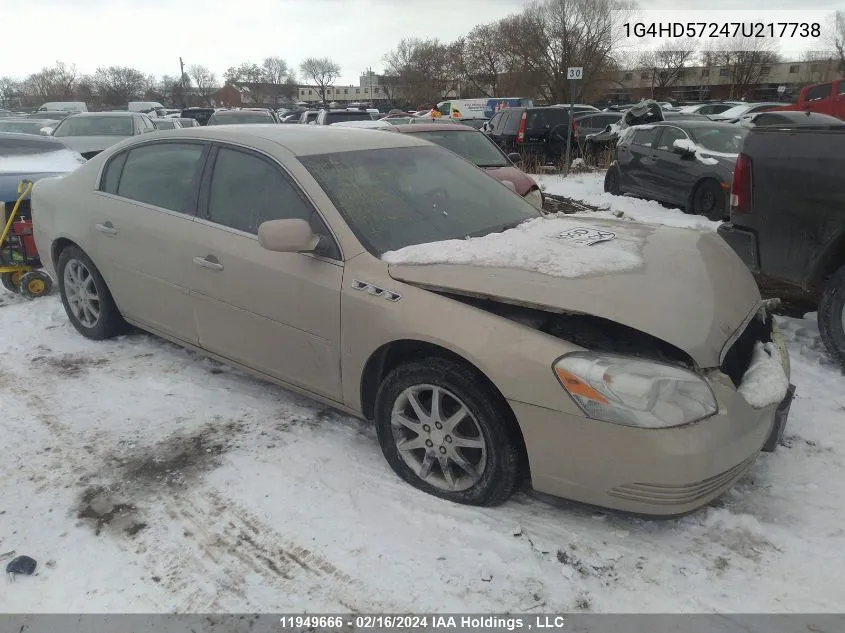 2007 Buick Lucerne VIN: 1G4HD57247U217738 Lot: 11949666