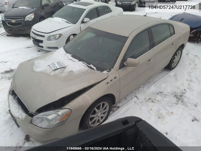 2007 Buick Lucerne VIN: 1G4HD57247U217738 Lot: 11949666