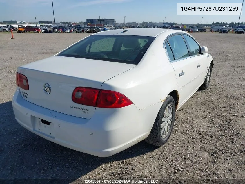 1G4HP57287U231259 2007 Buick Lucerne