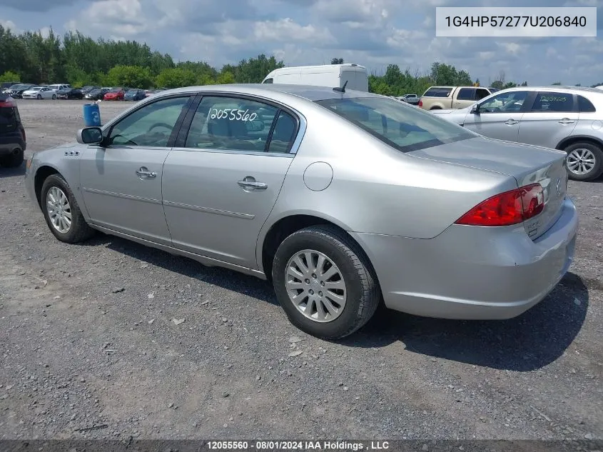 2007 Buick Lucerne VIN: 1G4HP57277U206840 Lot: 12055560