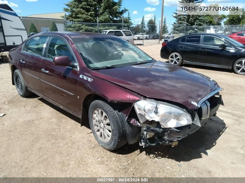 2007 Buick Lucerne Cx VIN: 1G4HP57277U160684 Lot: 30027997