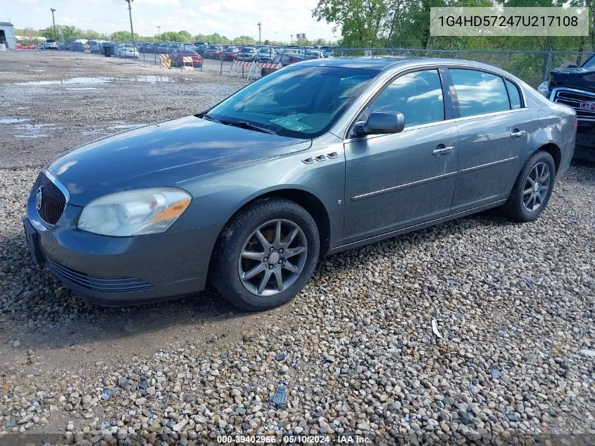 2007 Buick Lucerne Cxl VIN: 1G4HD57247U217108 Lot: 39402966