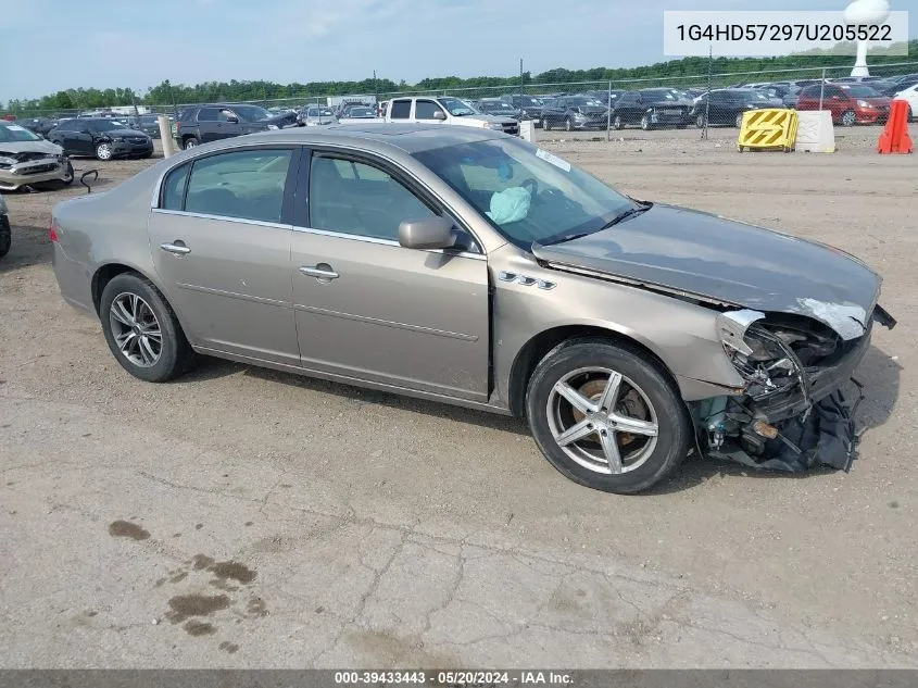 2007 Buick Lucerne Cxl VIN: 1G4HD57297U205522 Lot: 39433443