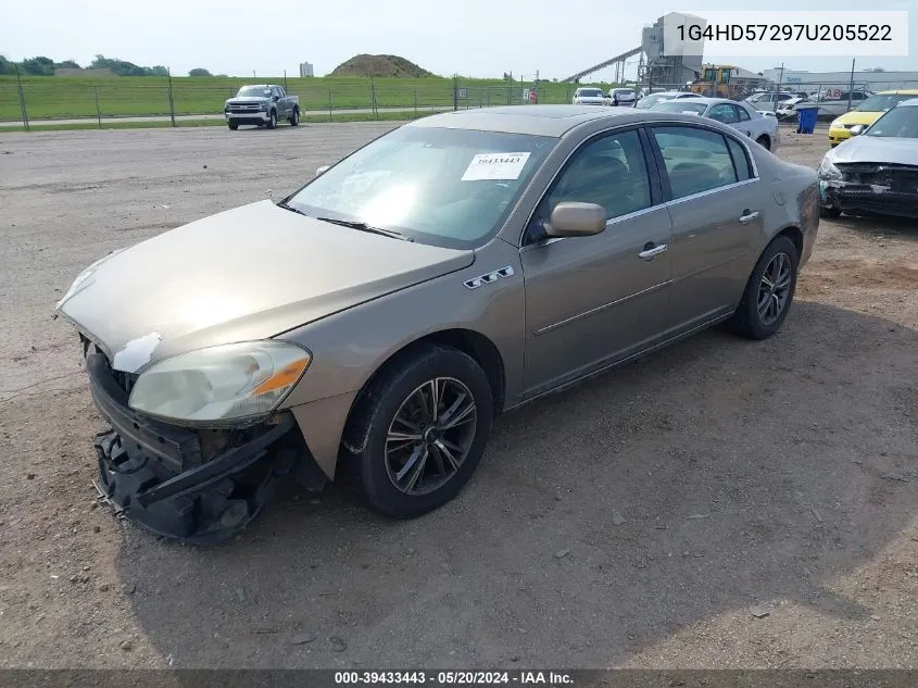 2007 Buick Lucerne Cxl VIN: 1G4HD57297U205522 Lot: 39433443