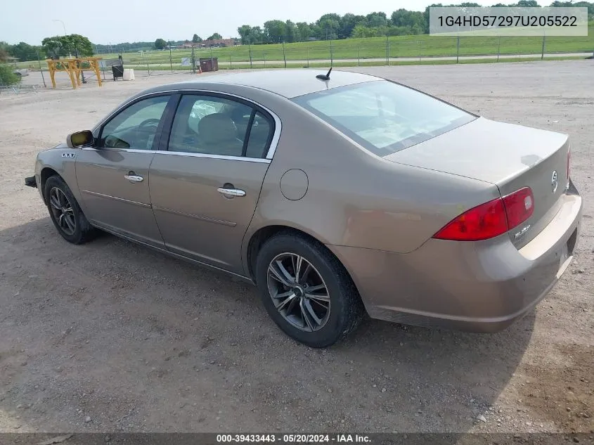 2007 Buick Lucerne Cxl VIN: 1G4HD57297U205522 Lot: 39433443