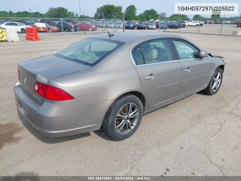 2007 Buick Lucerne Cxl VIN: 1G4HD57297U205522 Lot: 39433443