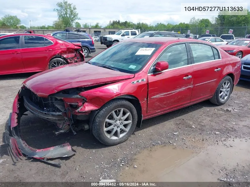 2007 Buick Lucerne Cxl VIN: 1G4HD57277U113633 Lot: 39436452