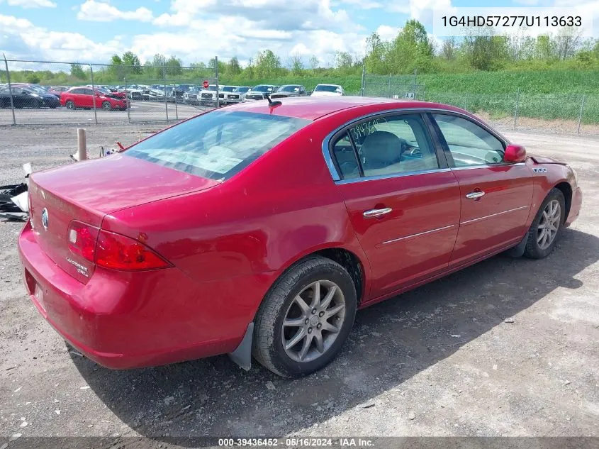 2007 Buick Lucerne Cxl VIN: 1G4HD57277U113633 Lot: 39436452