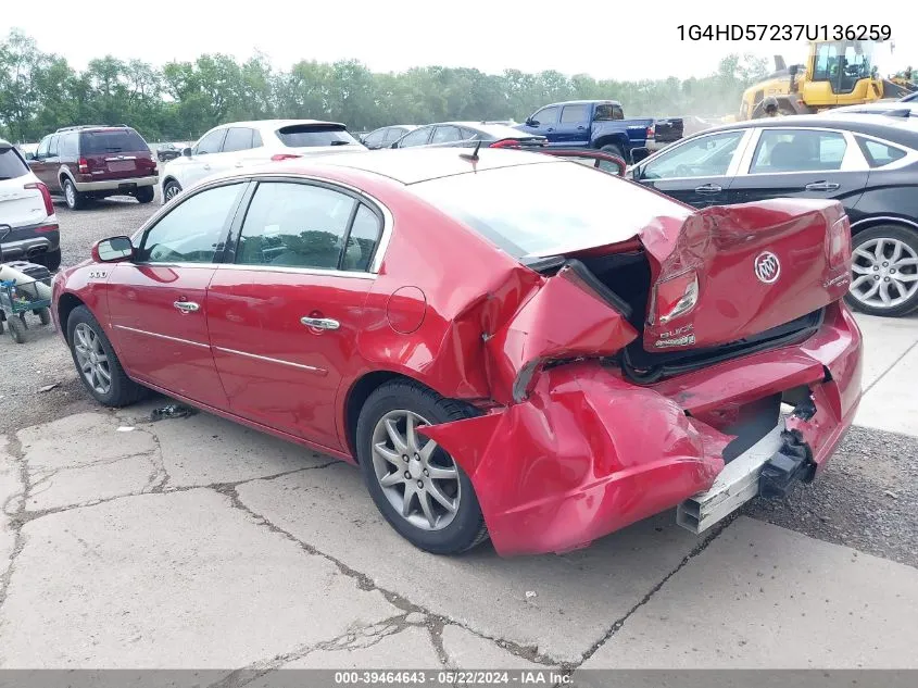 1G4HD57237U136259 2007 Buick Lucerne Cxl