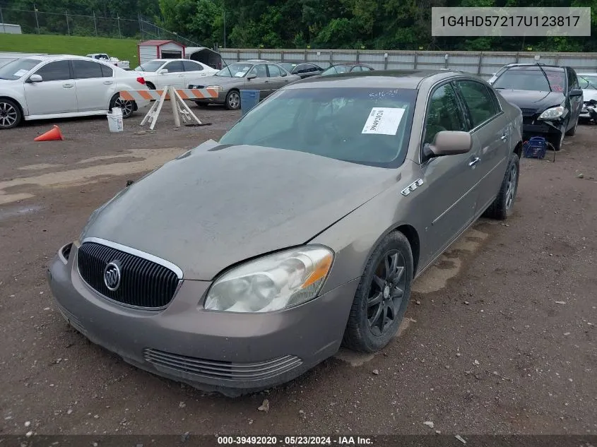 2007 Buick Lucerne Cxl VIN: 1G4HD57217U123817 Lot: 39492020