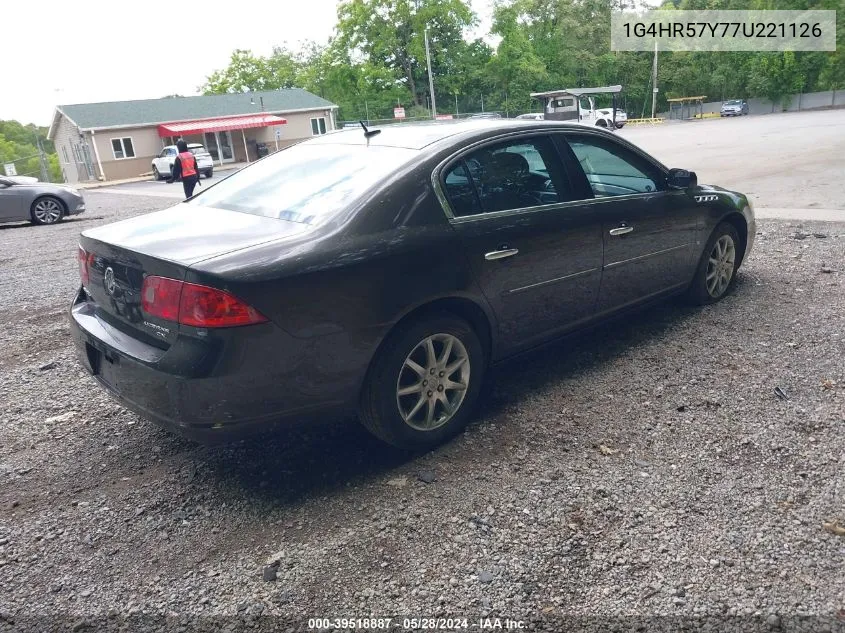 2007 Buick Lucerne Cxl VIN: 1G4HR57Y77U221126 Lot: 39518887