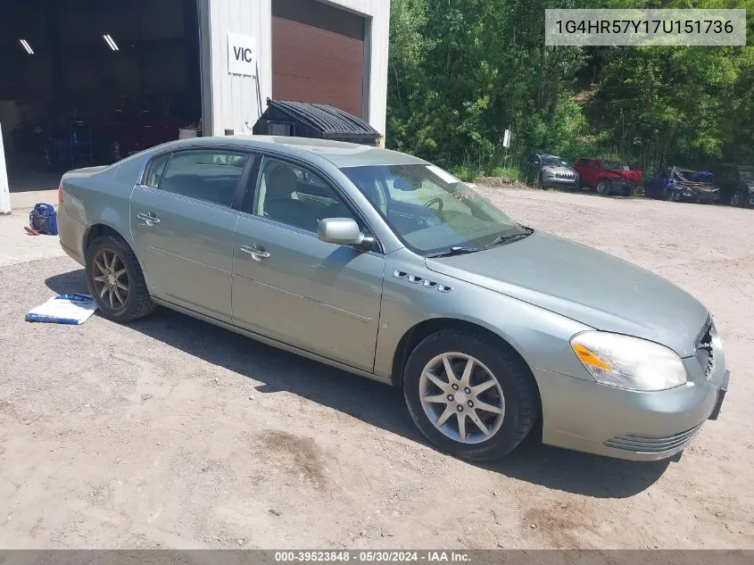 2007 Buick Lucerne Cxl VIN: 1G4HR57Y17U151736 Lot: 39523848