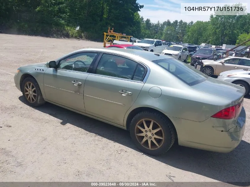 2007 Buick Lucerne Cxl VIN: 1G4HR57Y17U151736 Lot: 39523848