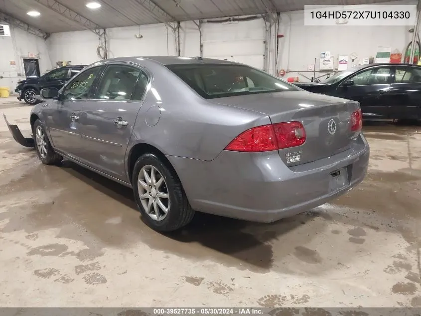 2007 Buick Lucerne Cxl VIN: 1G4HD572X7U104330 Lot: 39527735