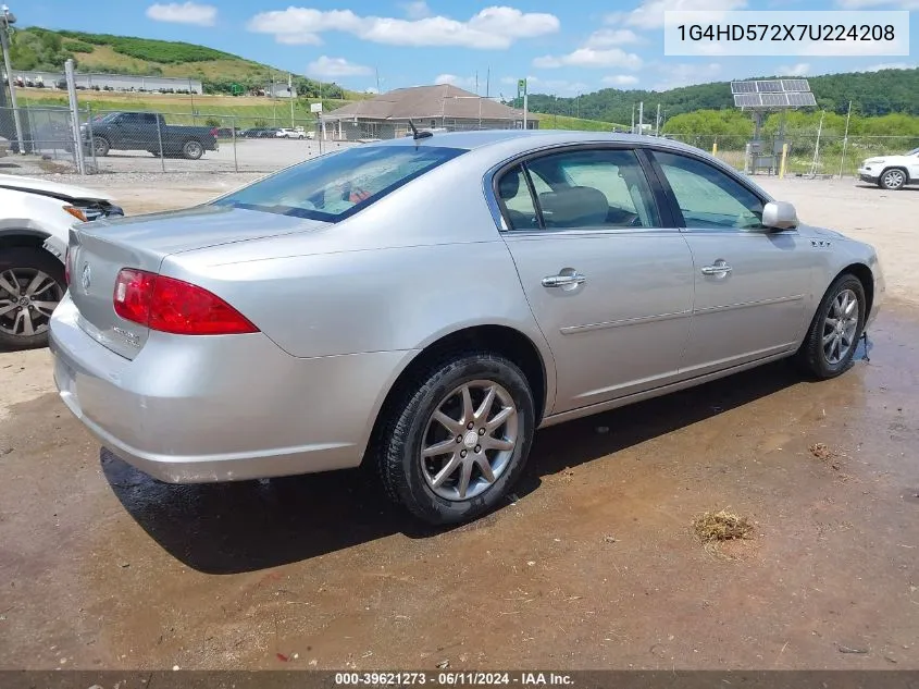 2007 Buick Lucerne Cxl VIN: 1G4HD572X7U224208 Lot: 39621273