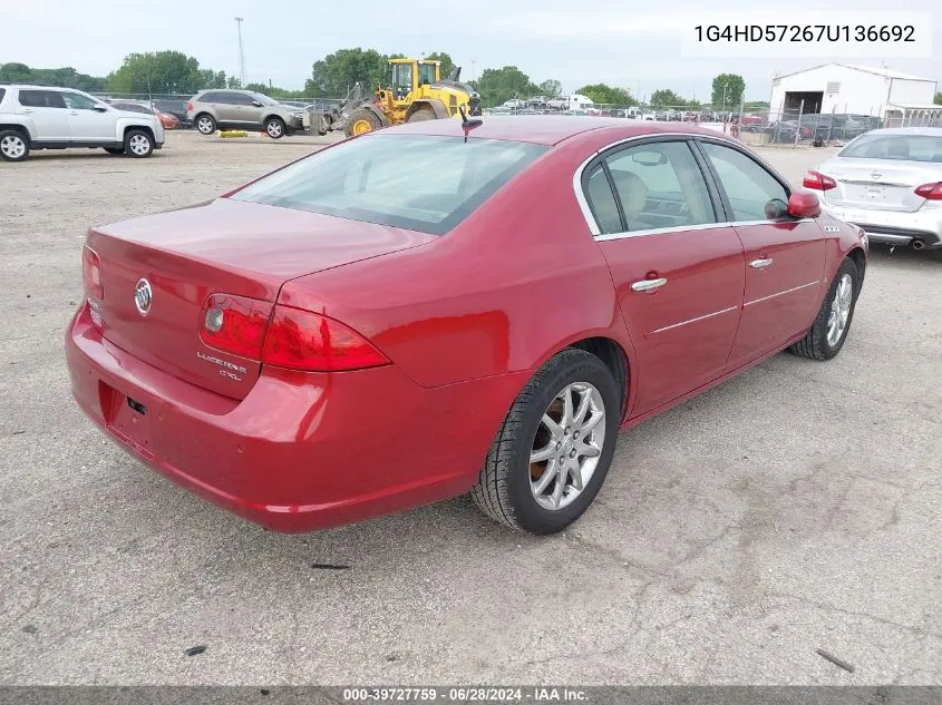 2007 Buick Lucerne Cxl VIN: 1G4HD57267U136692 Lot: 39727759