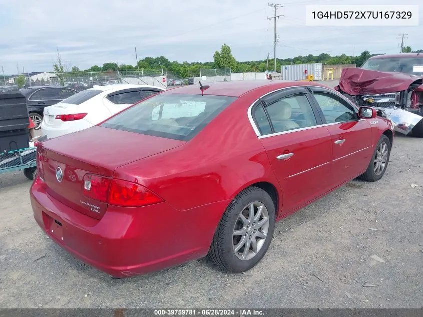 2007 Buick Lucerne Cxl VIN: 1G4HD572X7U167329 Lot: 39759781