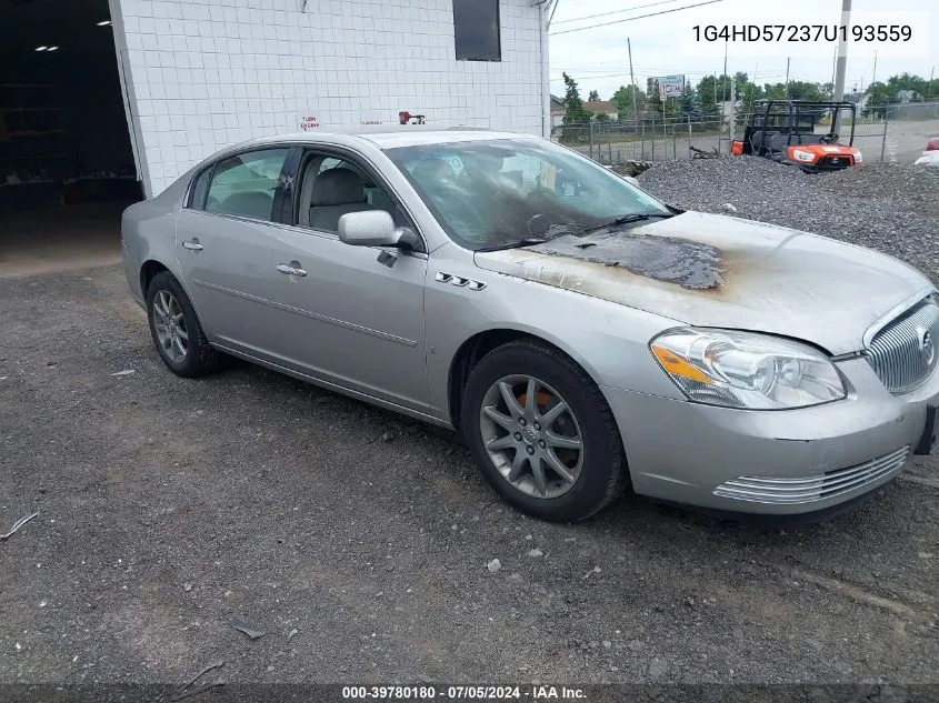 2007 Buick Lucerne Cxl VIN: 1G4HD57237U193559 Lot: 39780180