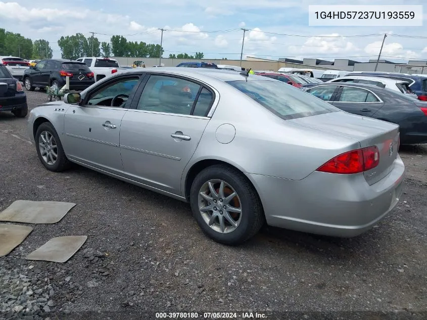 2007 Buick Lucerne Cxl VIN: 1G4HD57237U193559 Lot: 39780180