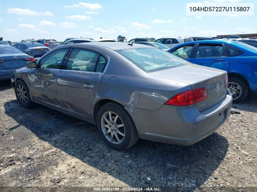 1G4HD57227U115807 2007 Buick Lucerne Cxl