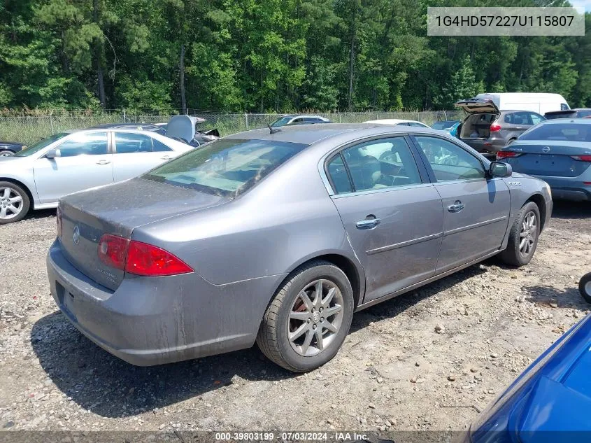 1G4HD57227U115807 2007 Buick Lucerne Cxl