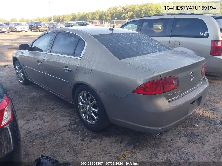 2007 Buick Lucerne Cxs VIN: 1G4HE57Y47U159194 Lot: 39804307