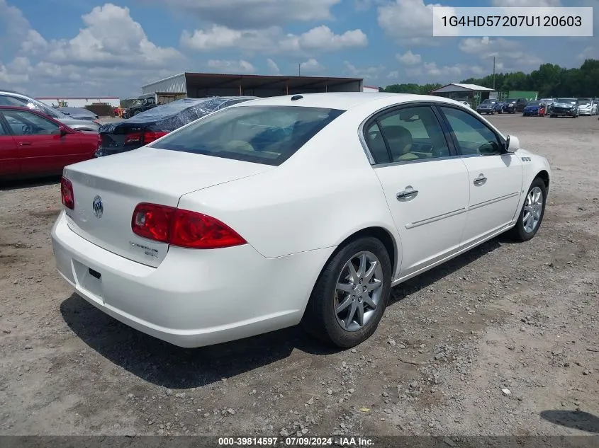 2007 Buick Lucerne Cxl VIN: 1G4HD57207U120603 Lot: 39814597