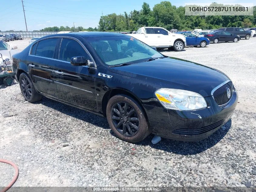 2007 Buick Lucerne Cxl VIN: 1G4HD57287U116881 Lot: 39844609