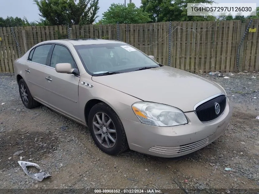 2007 Buick Lucerne Cxl VIN: 1G4HD57297U126030 Lot: 39908352