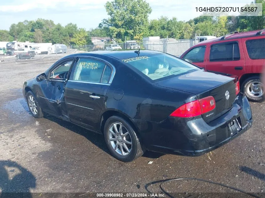 2007 Buick Lucerne Cxl VIN: 1G4HD57207U154587 Lot: 39908982