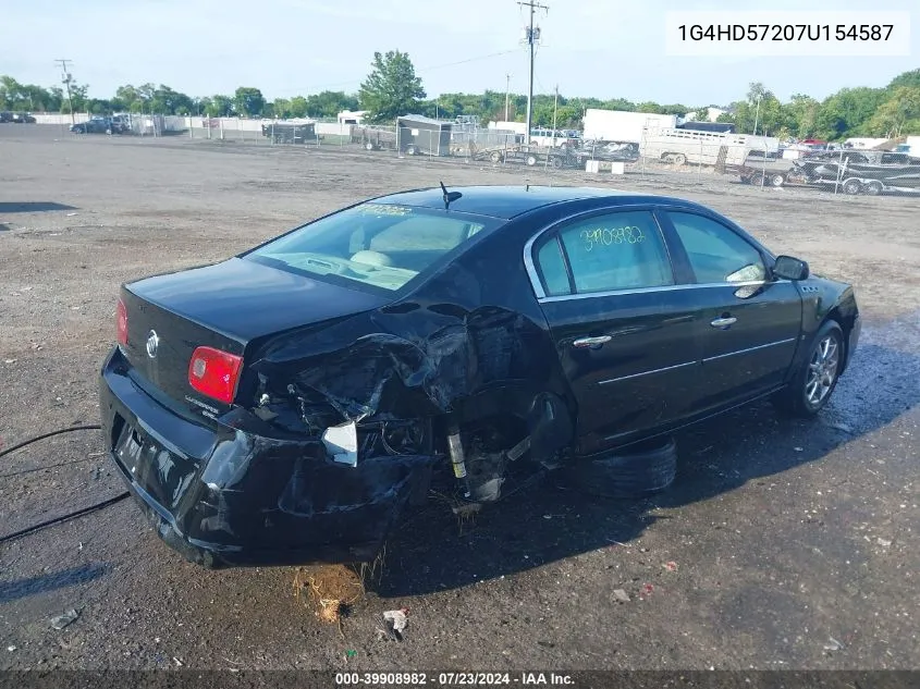 2007 Buick Lucerne Cxl VIN: 1G4HD57207U154587 Lot: 39908982