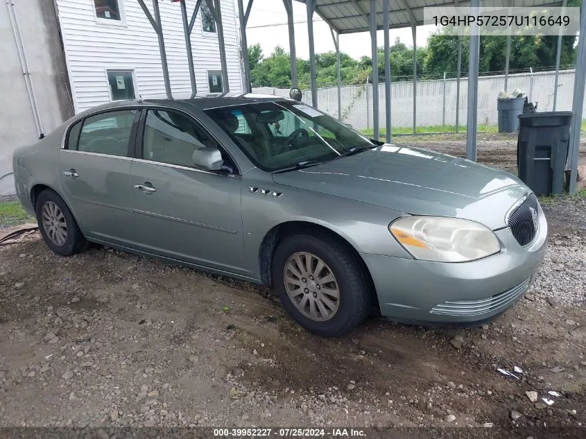 2007 Buick Lucerne Cx VIN: 1G4HP57257U116649 Lot: 39952227