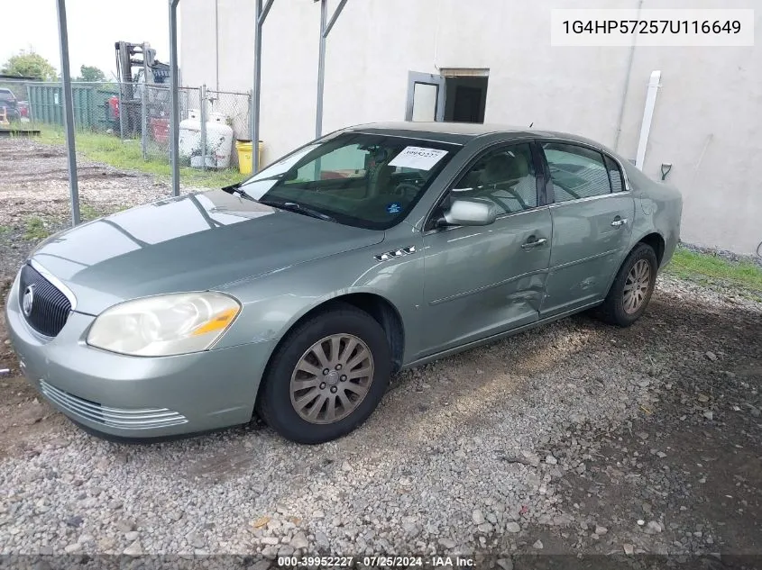 2007 Buick Lucerne Cx VIN: 1G4HP57257U116649 Lot: 39952227