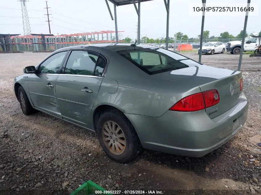 2007 Buick Lucerne Cx VIN: 1G4HP57257U116649 Lot: 39952227