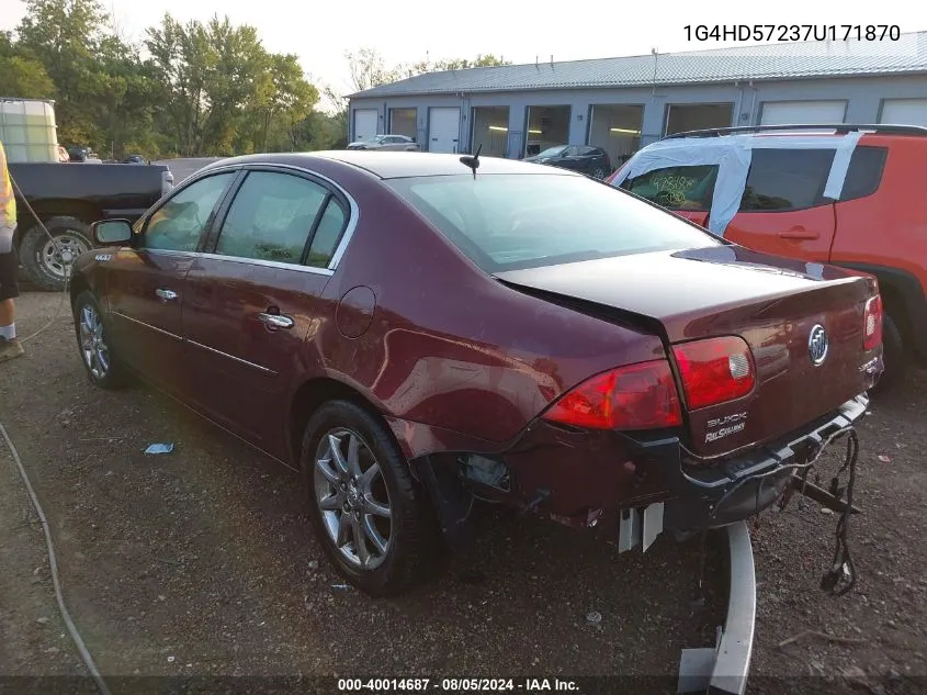 2007 Buick Lucerne Cxl VIN: 1G4HD57237U171870 Lot: 40014687