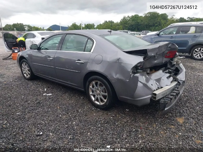 2007 Buick Lucerne Cxl VIN: 1G4HD57267U124512 Lot: 40064251