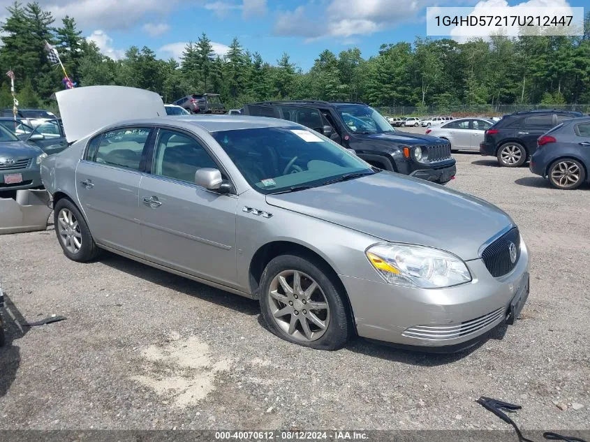 2007 Buick Lucerne Cxl VIN: 1G4HD57217U212447 Lot: 40070612