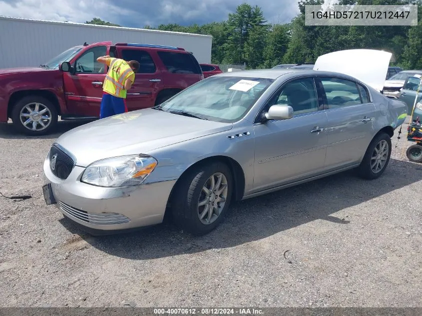 2007 Buick Lucerne Cxl VIN: 1G4HD57217U212447 Lot: 40070612