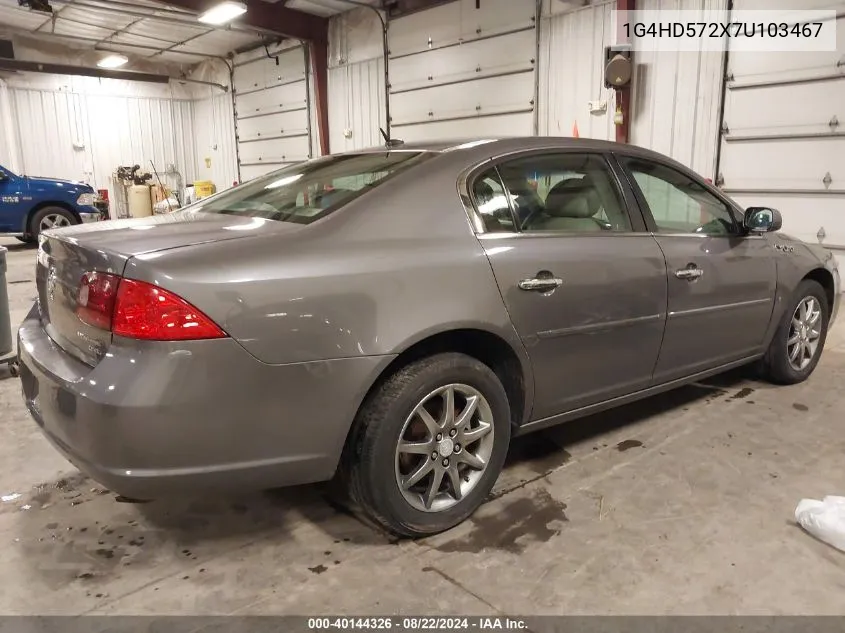 2007 Buick Lucerne Cxl VIN: 1G4HD572X7U103467 Lot: 40144326