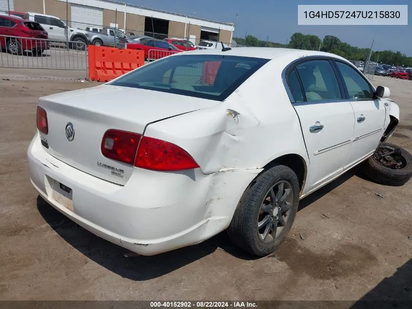 1G4HD57247U215830 2007 Buick Lucerne Cxl