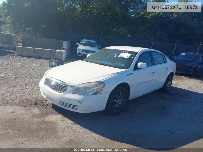 2007 Buick Lucerne Cxl VIN: 1G4HD572X7U118972 Lot: 40252818