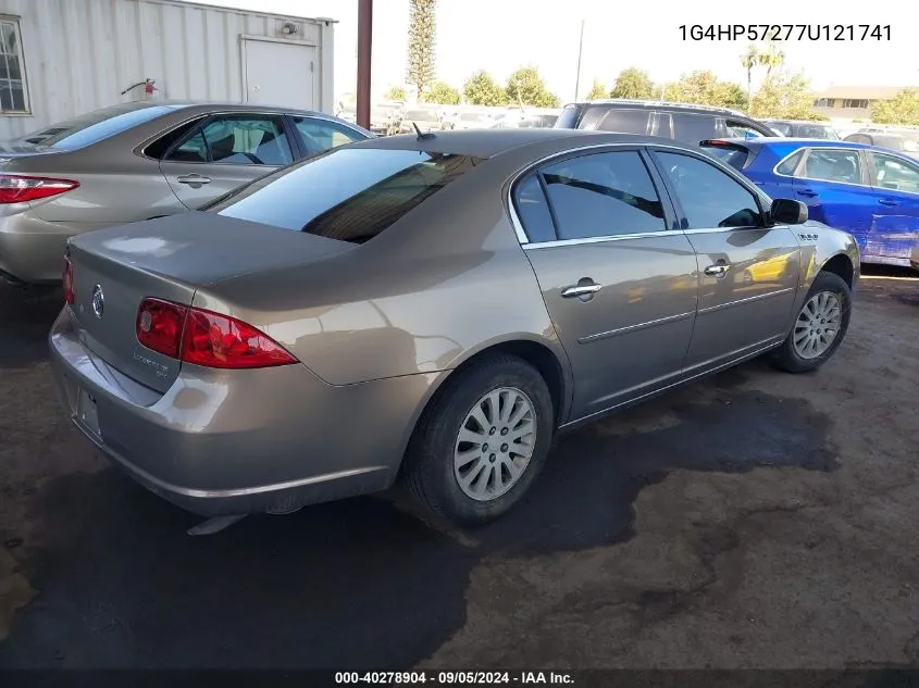 2007 Buick Lucerne Cx VIN: 1G4HP57277U121741 Lot: 40278904