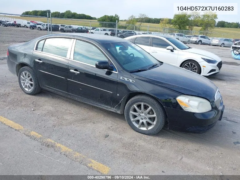 2007 Buick Lucerne Cxl VIN: 1G4HD572X7U160283 Lot: 40298796