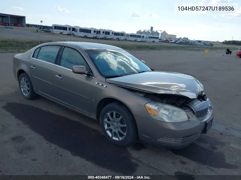 2007 Buick Lucerne Cxl VIN: 1G4HD57247U189536 Lot: 40348477