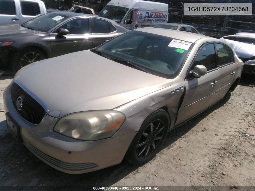 2007 Buick Lucerne Cxl VIN: 1G4HD572X7U204668 Lot: 40390446