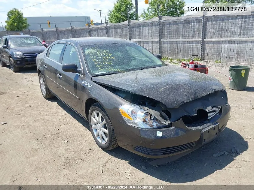 2008 Buick Lucerne Cxl VIN: 1G4HD57288U137778 Lot: 12014387